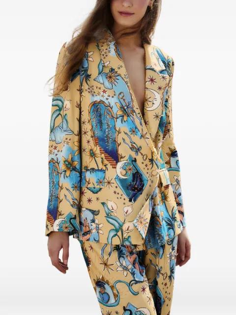 Sand Mystical printed blazer by FARM RIO