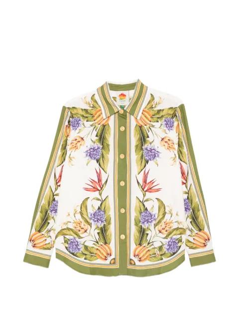 Sand Tropical floral-print shirt by FARM RIO