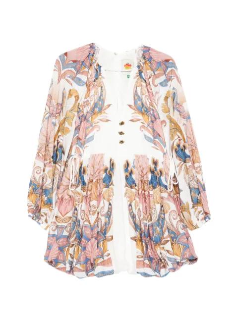Sea Garden floral-print mini dress by FARM RIO