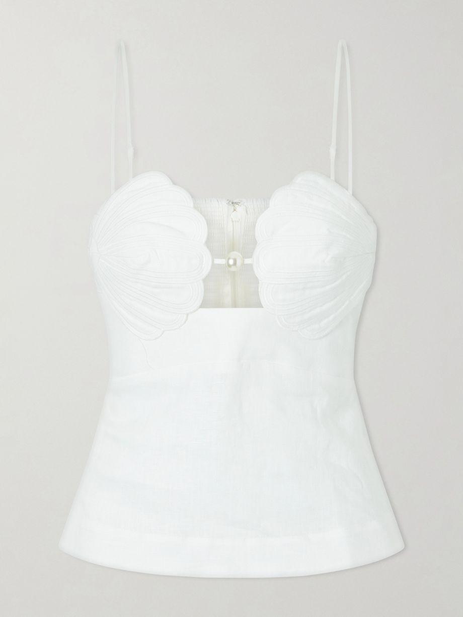 Shell peplum linen blouse by FARM RIO