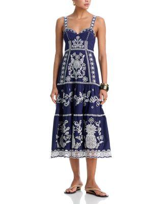 Sweetheart Neck Midi Dress by FARM RIO
