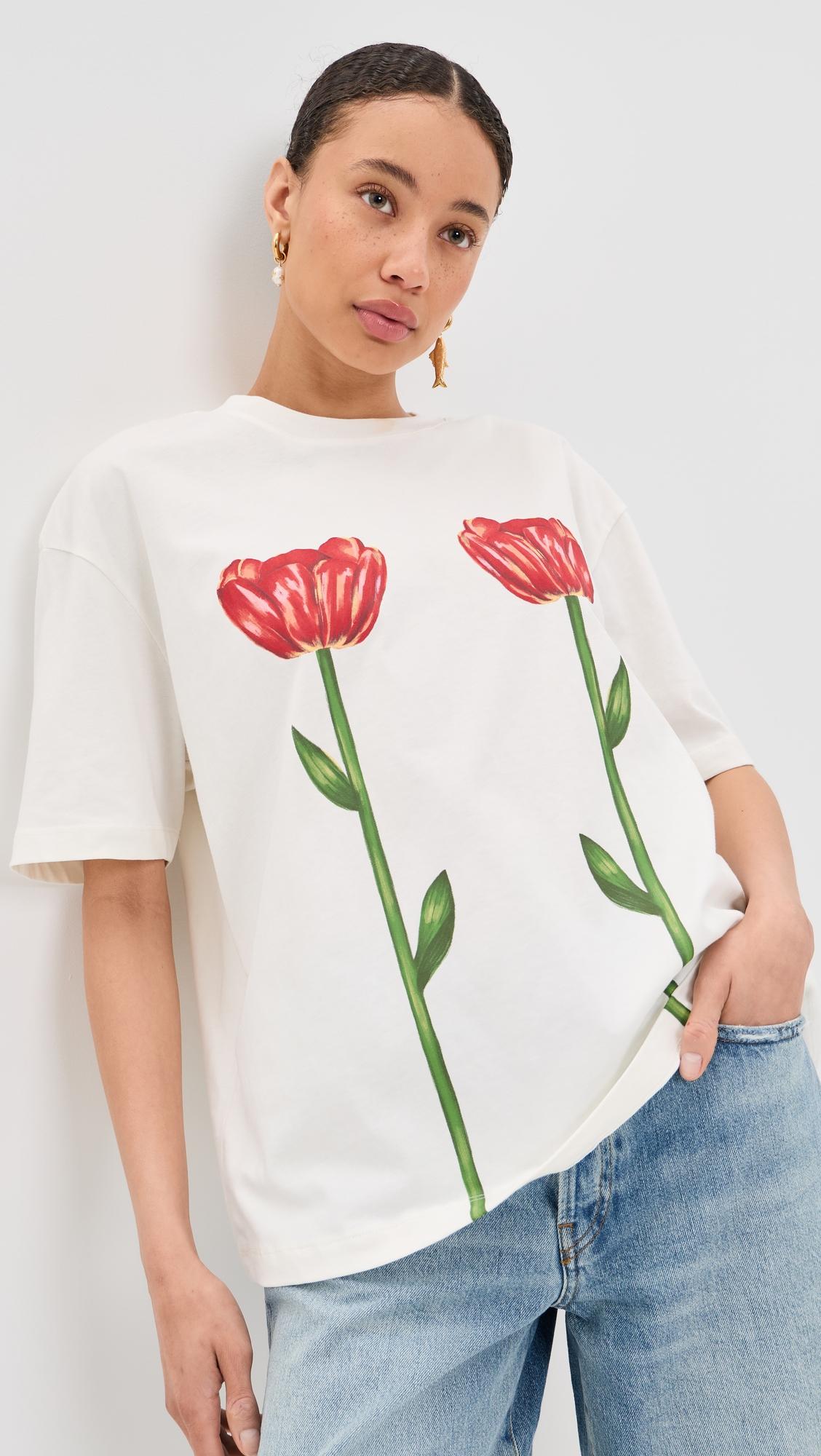 Tropical Rose Big T-Shirt by FARM RIO