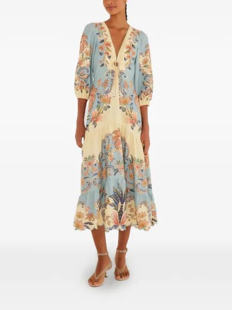 V-neck floral midi dress by FARM RIO