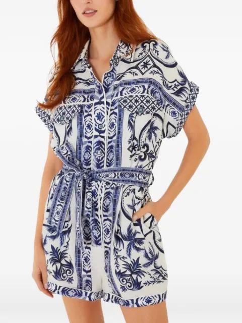 Wonderful City belted playsuit by FARM RIO
