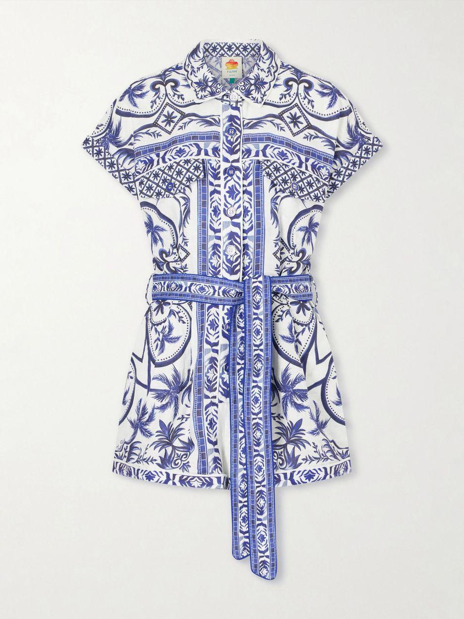 Wonderful City printed linen jumpsuit by FARM RIO
