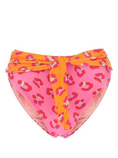 animal print stretch bikini bottoms by FARM RIO