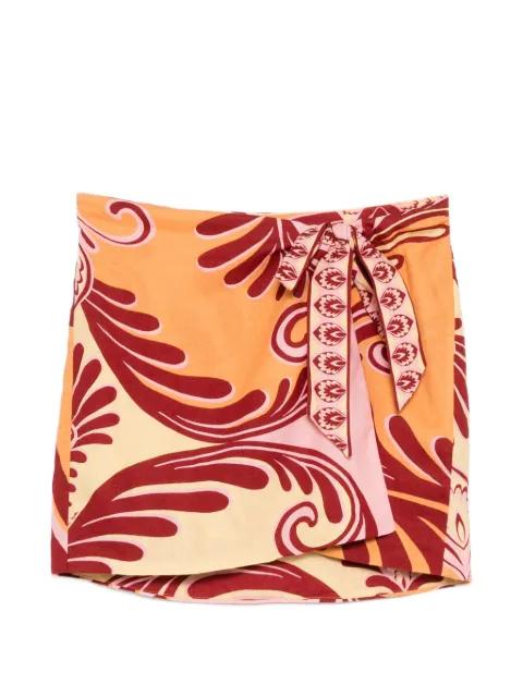 arabesque tie skirt by FARM RIO