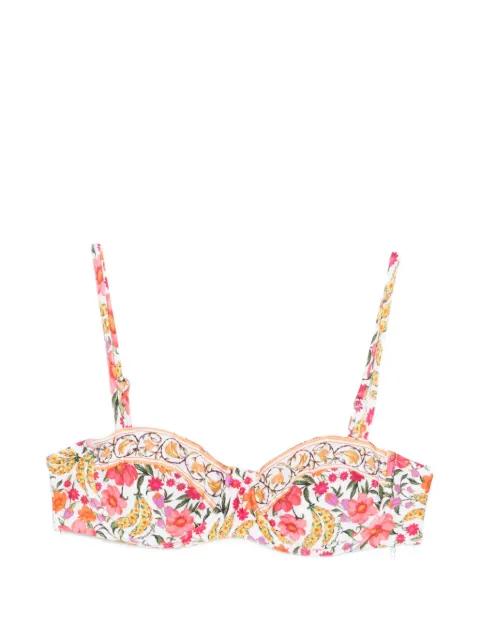banana-print underwire bikini top by FARM RIO