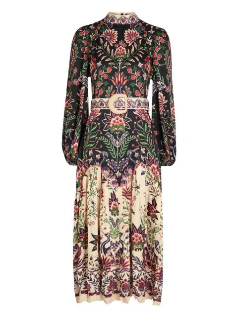 belt-detail midi dress by FARM RIO