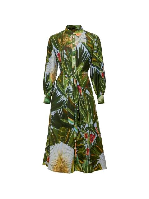 belted floral midi dress by FARM RIO