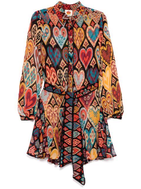 belted mini dress by FARM RIO
