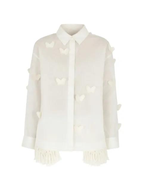 butterfly fringe shirt by FARM RIO