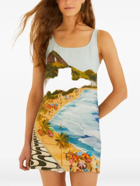 copacabana-print mini dress by FARM RIO