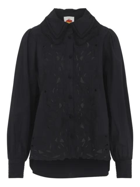 cut-out scalloped blouse by FARM RIO