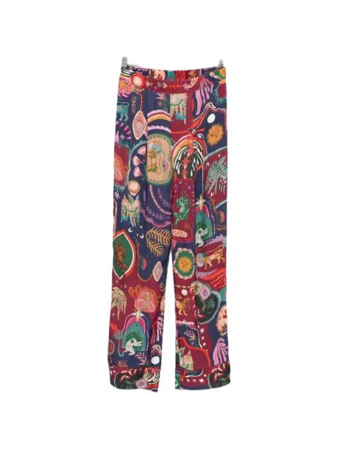 elasticated-waistband patterned trousers by FARM RIO