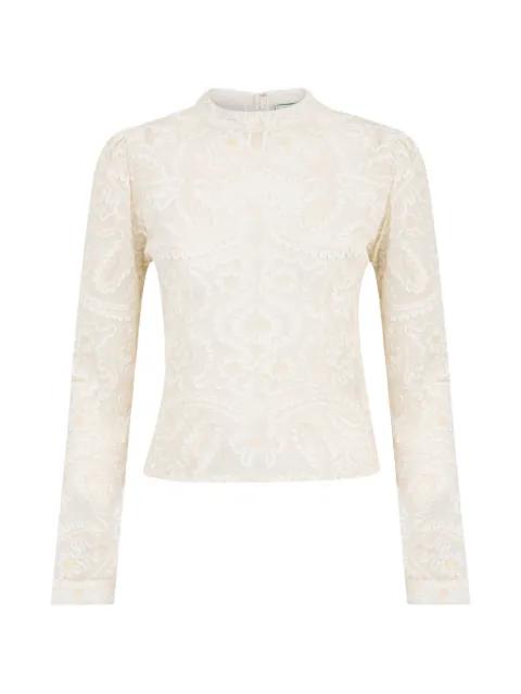 embroidered crew-neck blouse by FARM RIO