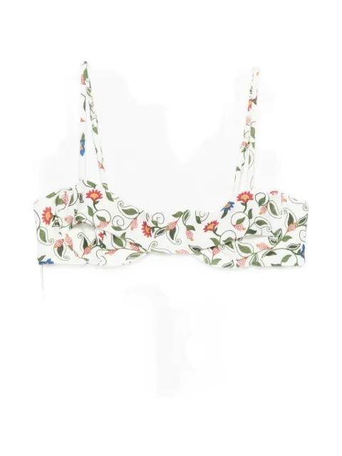 embroidered underwire bikini top by FARM RIO