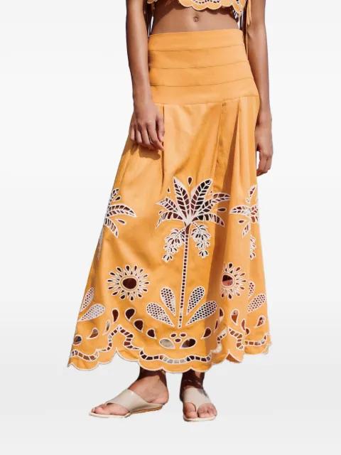 embroidery camel skirt by FARM RIO
