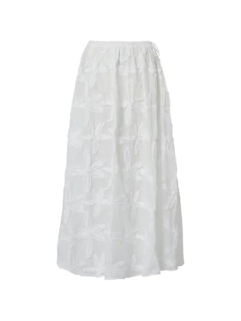 floral-appliqué long skirt by FARM RIO