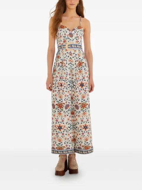 floral belted jumpsuit by FARM RIO