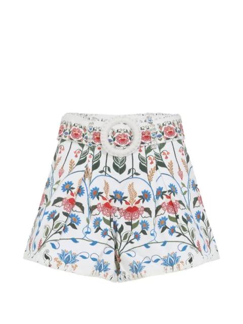 floral belted shorts by FARM RIO