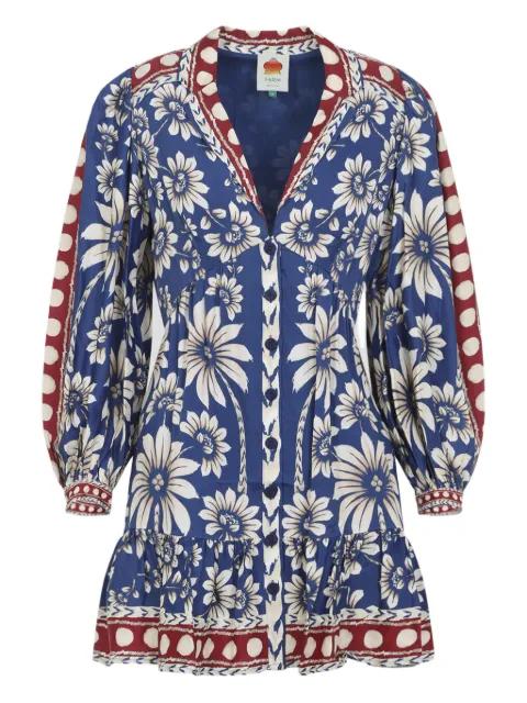 floral button dress by FARM RIO