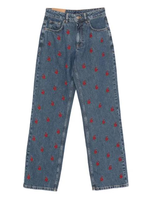 floral-embroidered jeans by FARM RIO