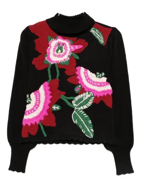 floral-embroidered sweater by FARM RIO