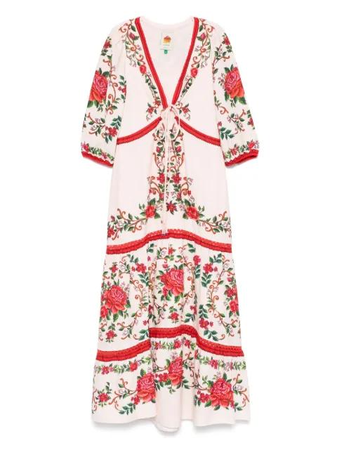 floral-jacquard maxi dress by FARM RIO