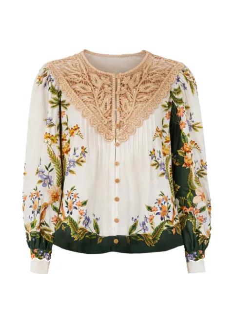 floral lace blouse by FARM RIO