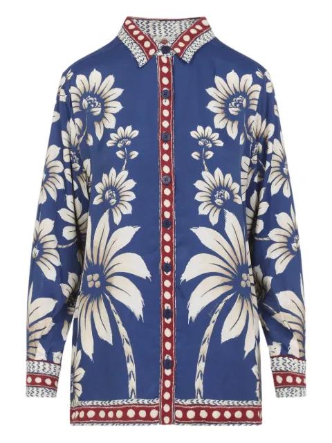 floral palm button-down top by FARM RIO