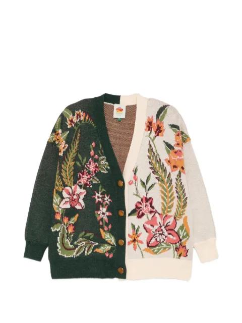 floral-print V-neck cardigan by FARM RIO