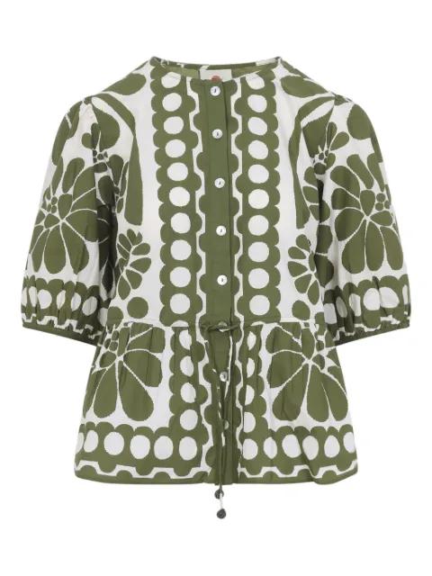 floral print buttoned top by FARM RIO