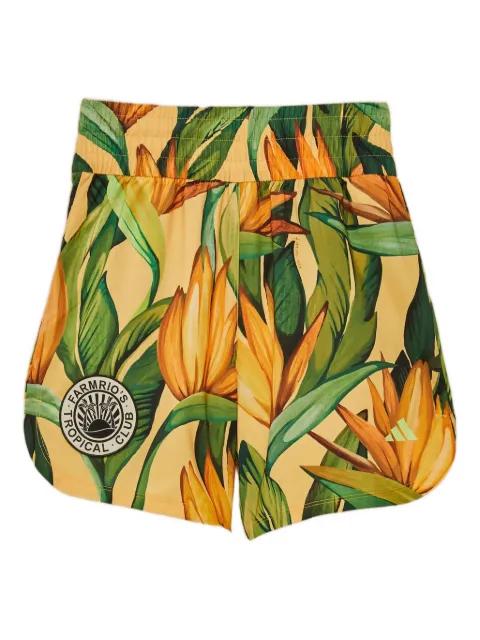floral-print elastic-waist shorts by FARM RIO