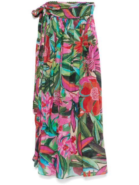 floral-print midi skirt by FARM RIO