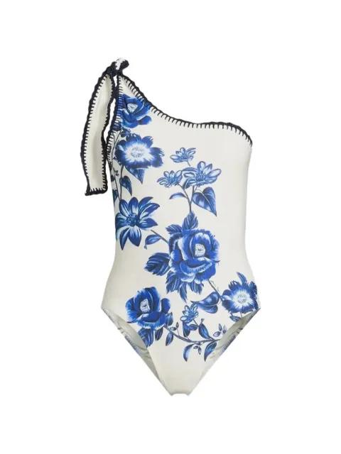 floral-print one-shoulder swimsuit by FARM RIO