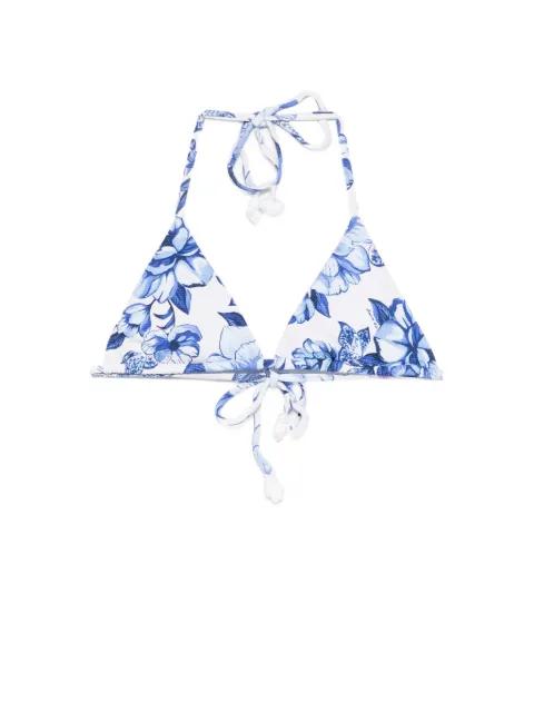 floral triangle bikini top by FARM RIO