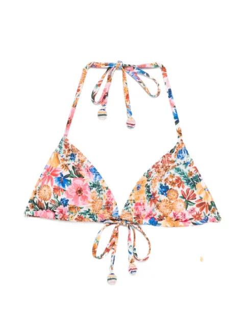floral triangle bikini top by FARM RIO