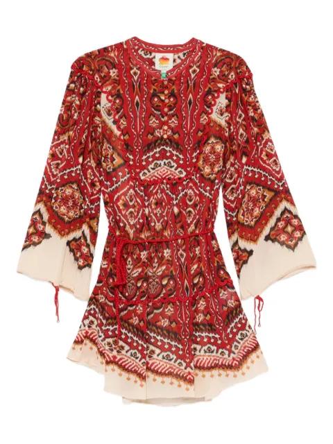 geometric-pattern mini dress by FARM RIO