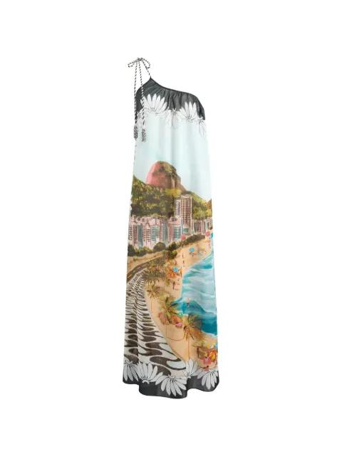 graphic-print one-shoulder maxi dress by FARM RIO
