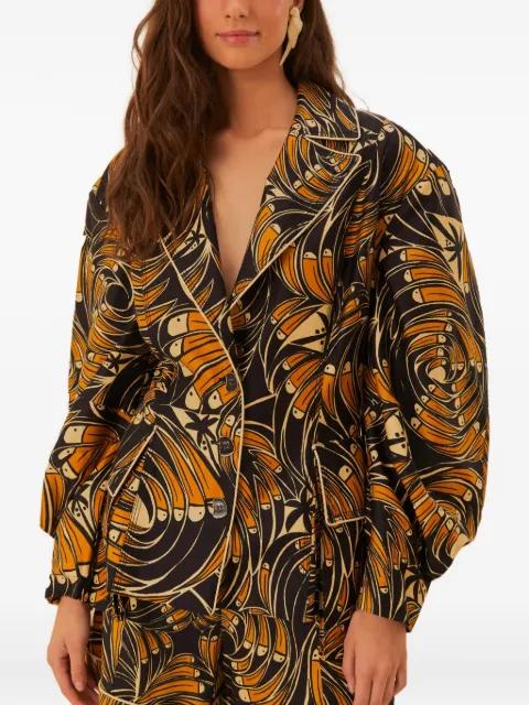 graphic-print oversized jacket by FARM RIO