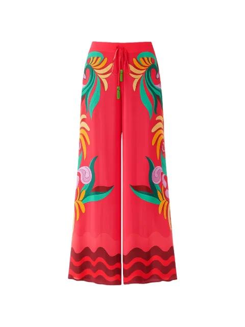 graphic-print palazzo pants by FARM RIO