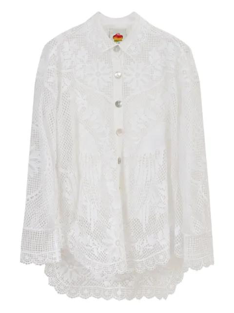 guipure lace shirt by FARM RIO