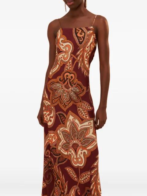 leopard paisley slip maxi dress by FARM RIO