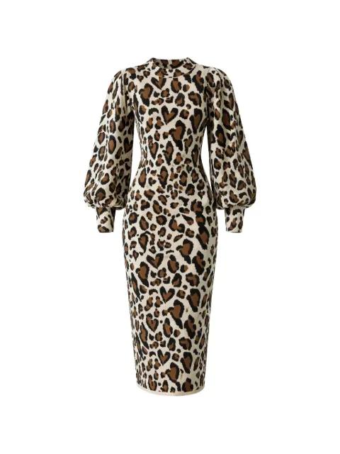 leopard-print midi dress by FARM RIO