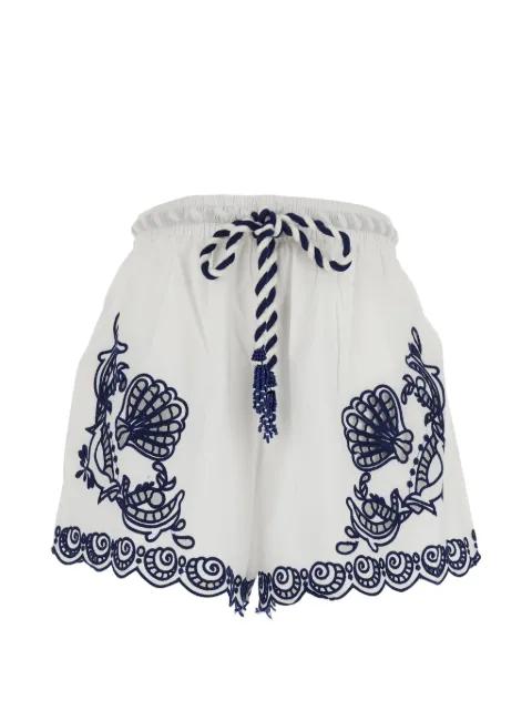 logo-embroidered short by FARM RIO
