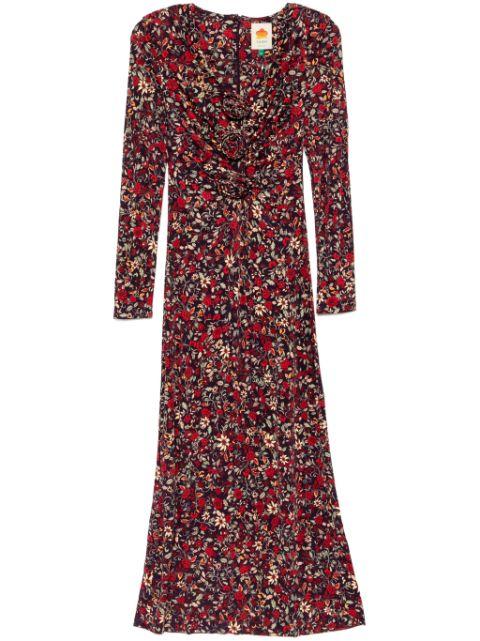 long sleeve knot midi dress by FARM RIO