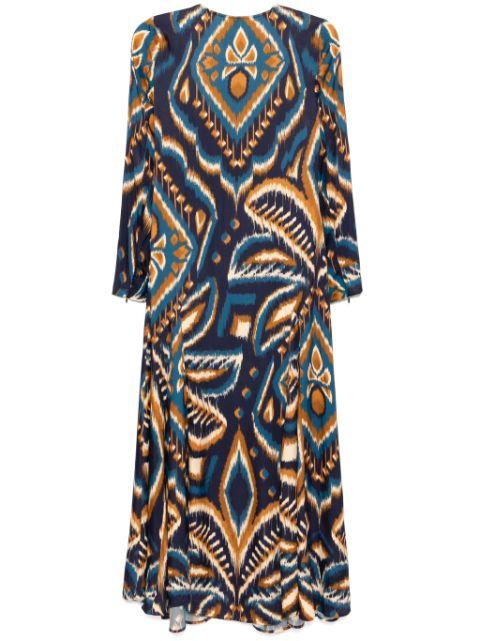 long sleeve satin maxi dress by FARM RIO