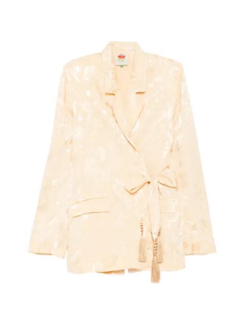 notched lapel blazer by FARM RIO