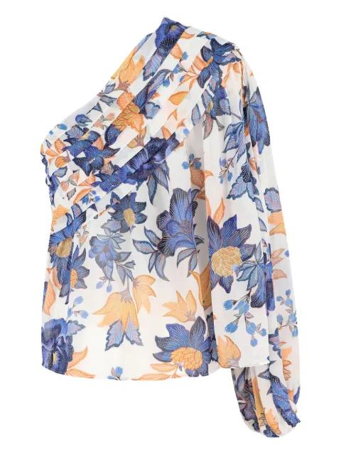 one-shoulder floral print top by FARM RIO
